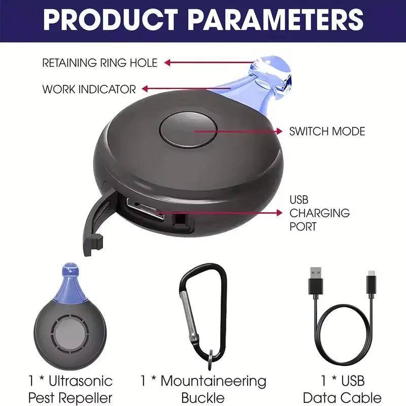 Ultrasonic Flea & Tick Repeller for Pets - Dog Flea & Tick Control the Flea Collar Will Protect Your Pets Automatically